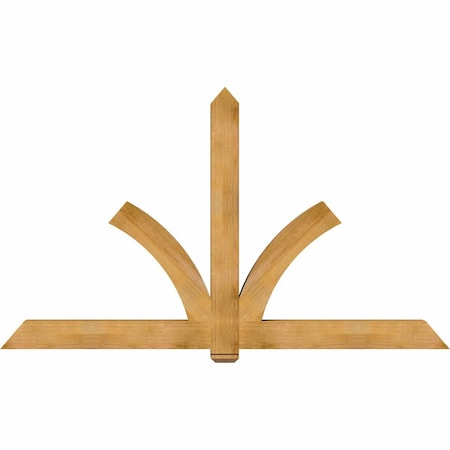 Ekena Millwork Redmond Rough Sawn Timber Gable Bracket, Western Red Cedar, 96"W x 56"H x 6"D x 6"F, 14/12 Pitch GBW096X56X0606RED00RWR